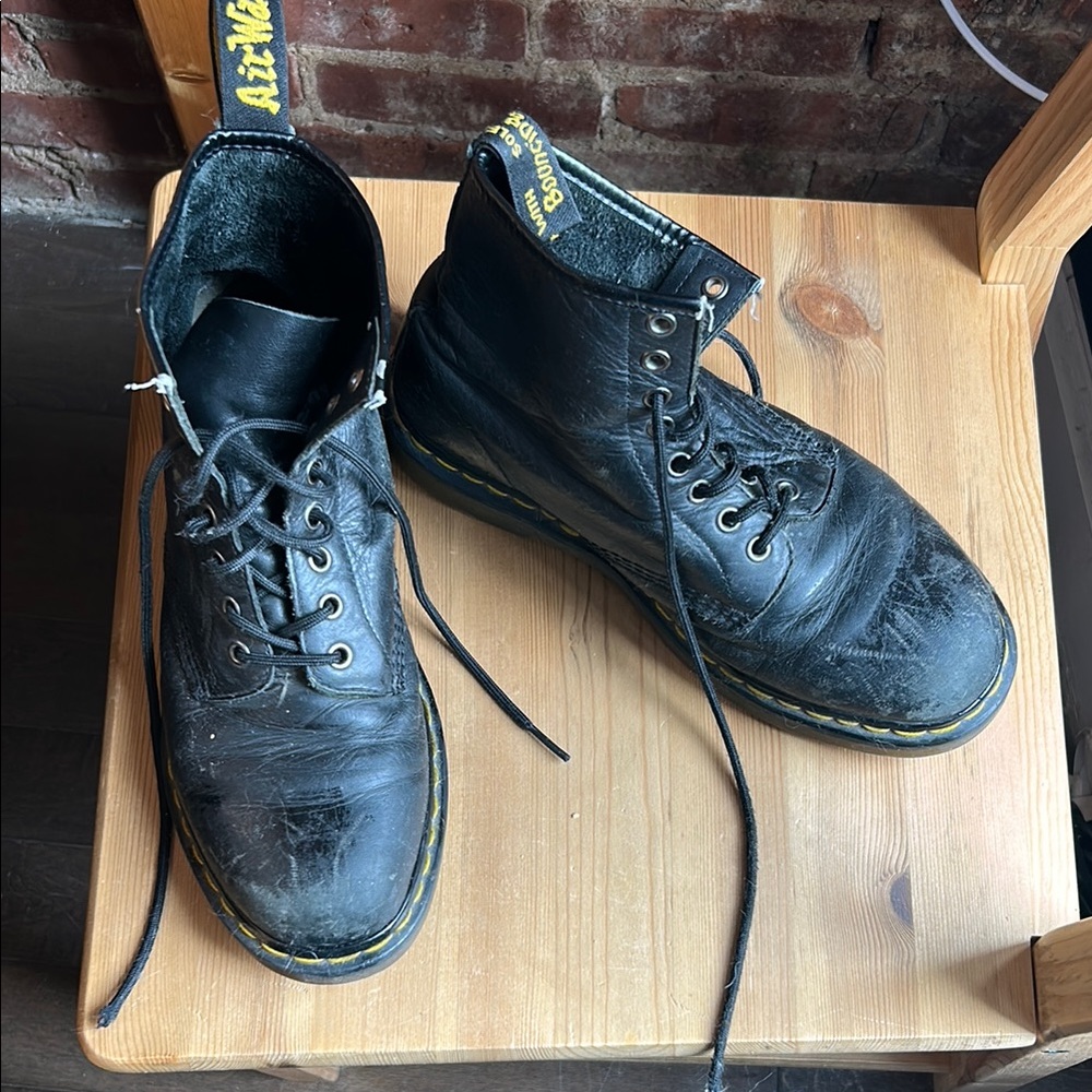 Dr. Martens Black Leather Men's Boots